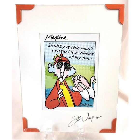 HALLMARK MAXINE Shabby Chic Crabby Road Signed JOHN WAGNER 9 x 7 Print Sealed - Picture 1 of 8